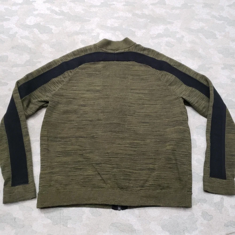 Nike Jacket Womens Medium Green Full‎ Zip Pockets Long Sleeve Sportswear
